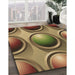 Patterned Caramel Brown Rug in Family Room, pat1069brn