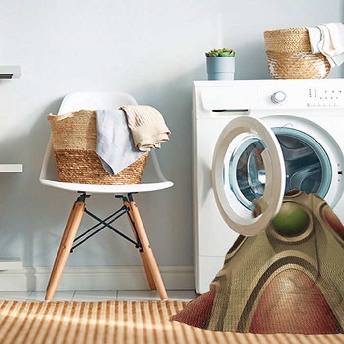 Machine Washable Transitional Caramel Brown Rug in a Washing Machine, wshpat1069brn