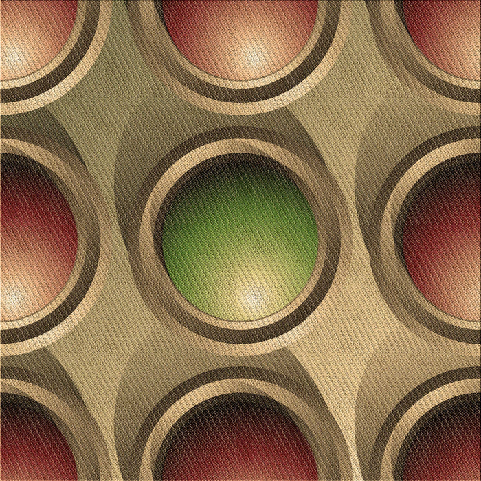 Round Patterned Caramel Brown Rug, pat1069brn