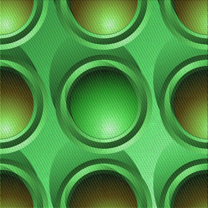 Round Patterned Neon Green Rug, pat1069grn