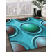 Machine Washable Transitional Blue Rug in a Family Room, wshpat1069lblu