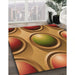 Patterned Orange Rug in Family Room, pat1069org