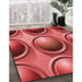 Patterned Red Rug in Family Room, pat1069rd