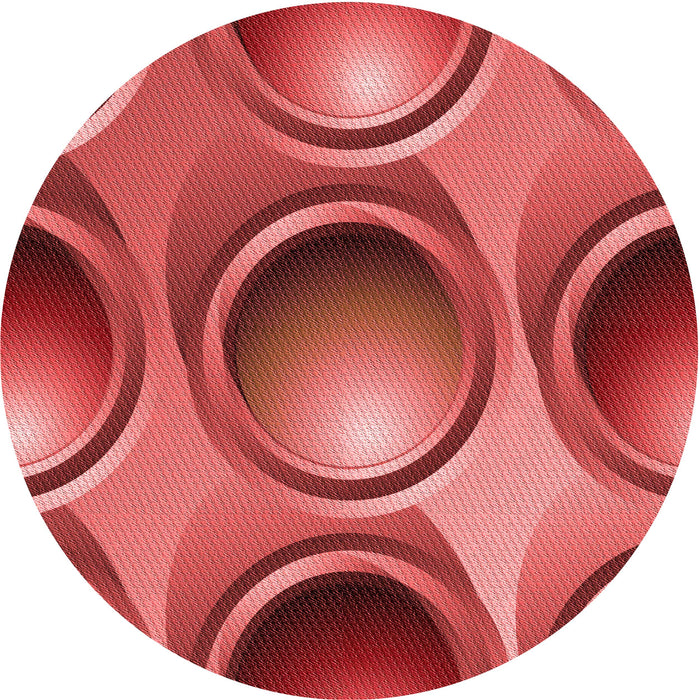 Square Patterned Red Rug, pat1069rd