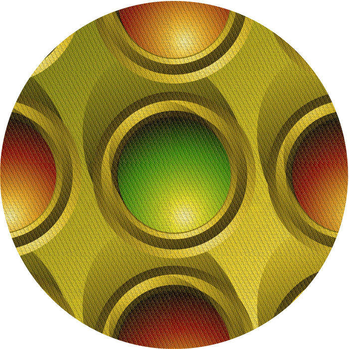 Square Patterned Saddle Brown Rug, pat1069yw