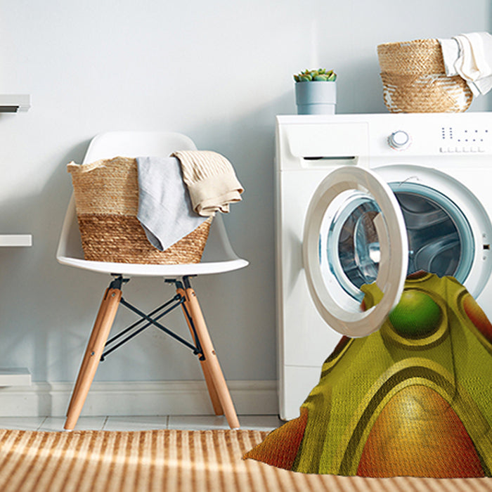 Machine Washable Transitional Saddle Brown Rug in a Washing Machine, wshpat1069yw