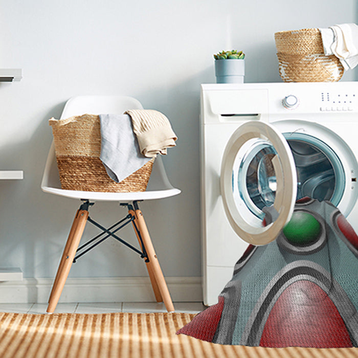 Machine Washable Transitional Dark Brown Rug in a Washing Machine, wshpat1069