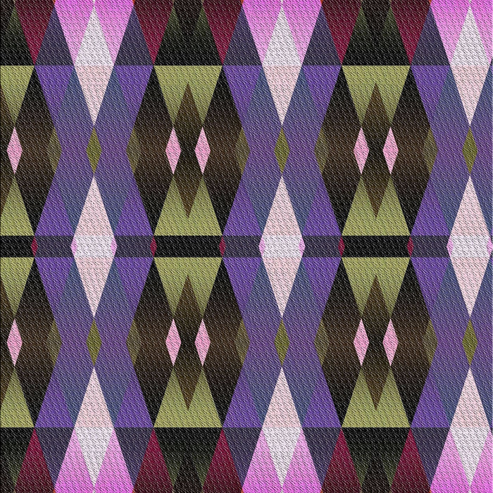 Patterned Dark Purple Novelty Rug, pat106