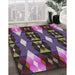 Machine Washable Transitional Dark Purple Rug in a Family Room, wshpat106