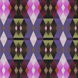Square Patterned Dark Purple Novelty Rug, pat106