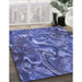 Machine Washable Transitional Sky Blue Rug in a Family Room, wshpat107blu