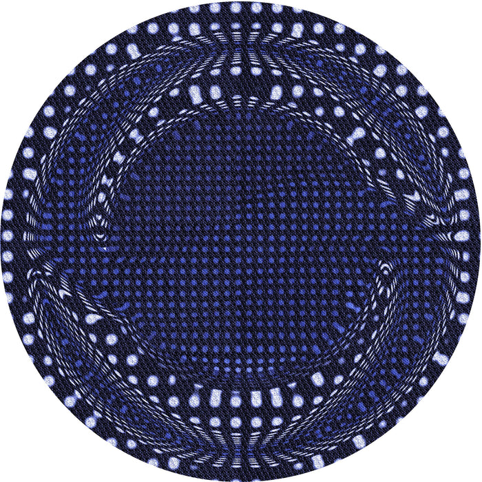 Square Patterned Deep Periwinkle Purple Rug, pat1070blu