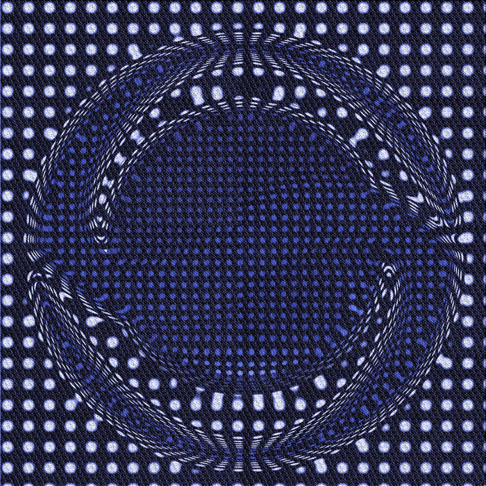 Round Patterned Deep Periwinkle Purple Rug, pat1070blu