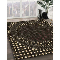 Patterned Black Rug, pat1070brn