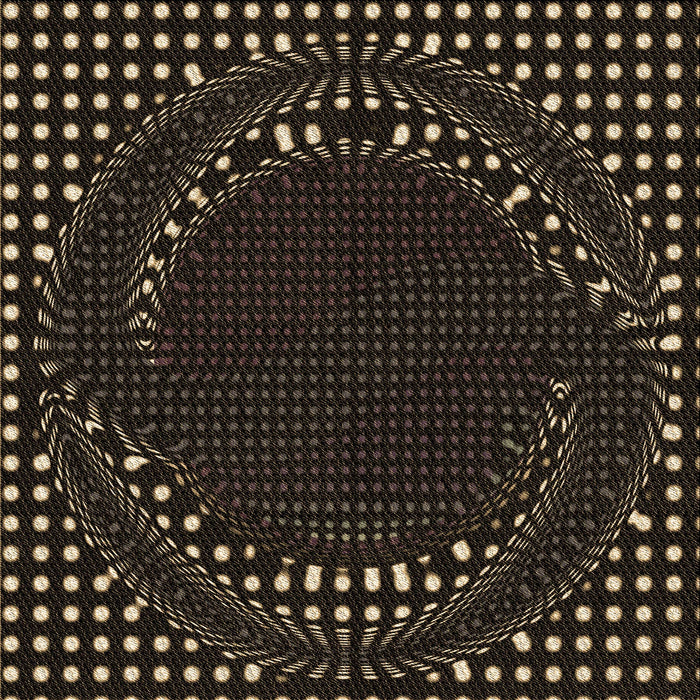 Round Machine Washable Transitional Black Rug, wshpat1070brn