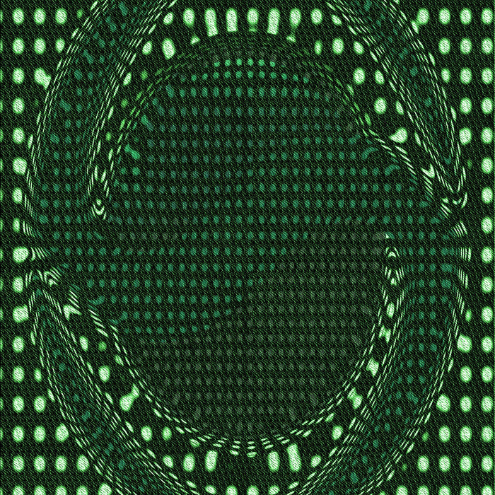 Patterned Black Rug, pat1070grn