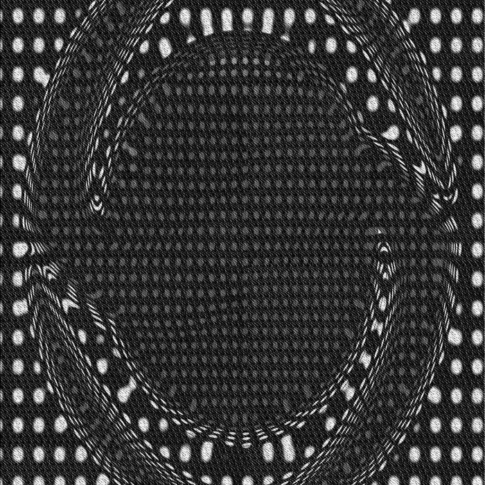 Patterned Black Rug, pat1070gry