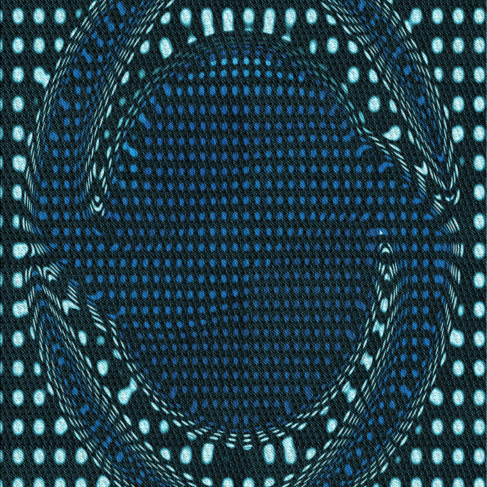 Patterned Dark Cyan Green Rug, pat1070lblu