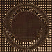 Round Patterned Sienna Brown Rug, pat1070org