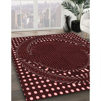 Patterned Chocolate Brown Rug, pat1070rd