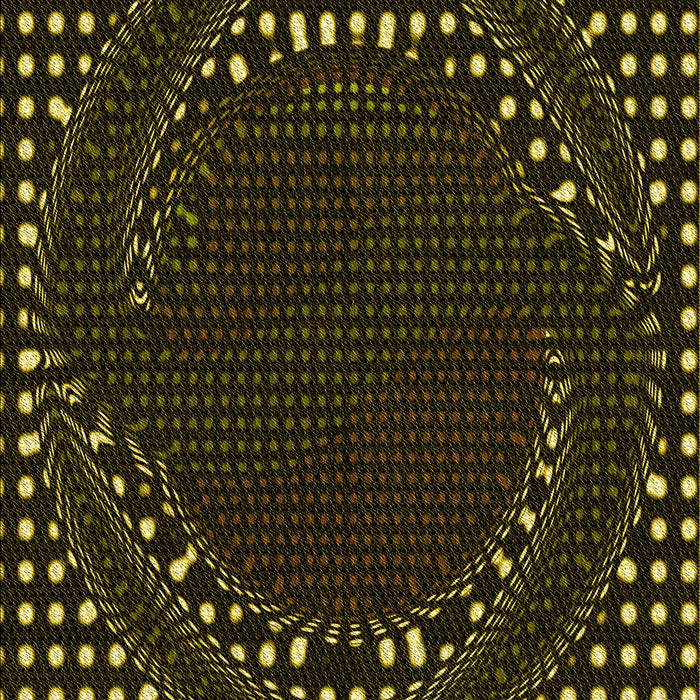 Square Patterned Oak Brown Rug, pat1070yw