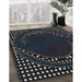 Patterned Mist Blue Novelty Rug in Family Room, pat1070