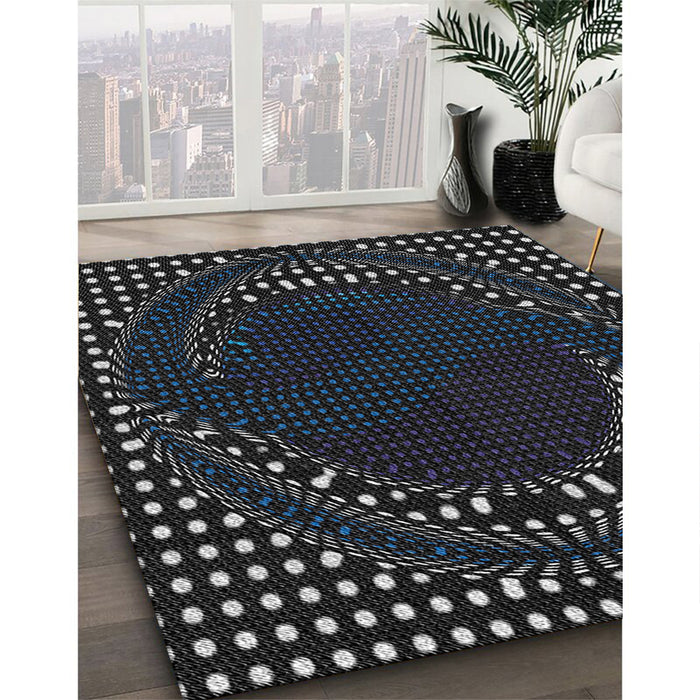 Machine Washable Transitional Mist Blue Rug in a Family Room, wshpat1070
