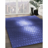 Patterned Light Slate Blue Rug, pat1071blu