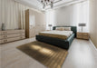 Patterned Copper Brown Rug in a Bedroom, pat1071brn