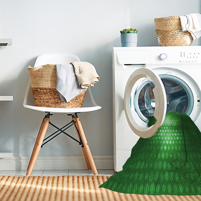 Machine Washable Transitional Deep Emerald Green Rug in a Washing Machine, wshpat1071grn