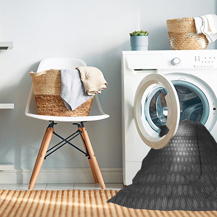 Machine Washable Transitional Gray Rug in a Washing Machine, wshpat1071gry