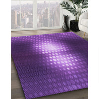 Patterned Bright Purple Rug, pat1071pur