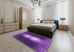 Patterned Bright Purple Rug in a Bedroom, pat1071pur