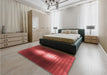 Patterned Red Rug in a Bedroom, pat1071rd