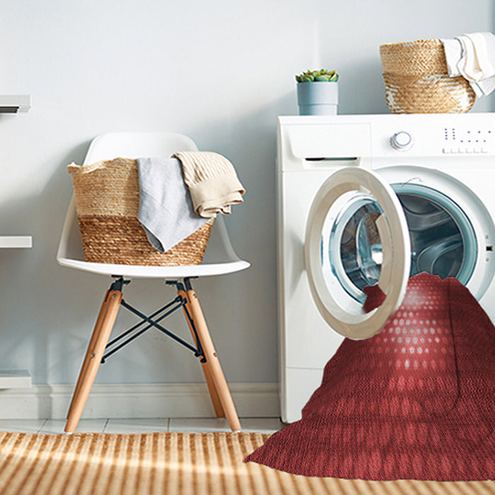 Machine Washable Transitional Red Rug in a Washing Machine, wshpat1071rd