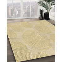 Patterned Sun Yellow Rug, pat1072brn