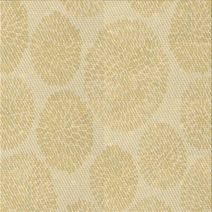 Round Patterned Sun Yellow Rug, pat1072brn