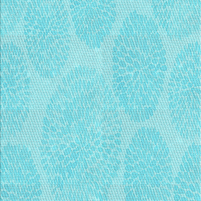Patterned Bright Turquoise Blue Rug, pat1072lblu
