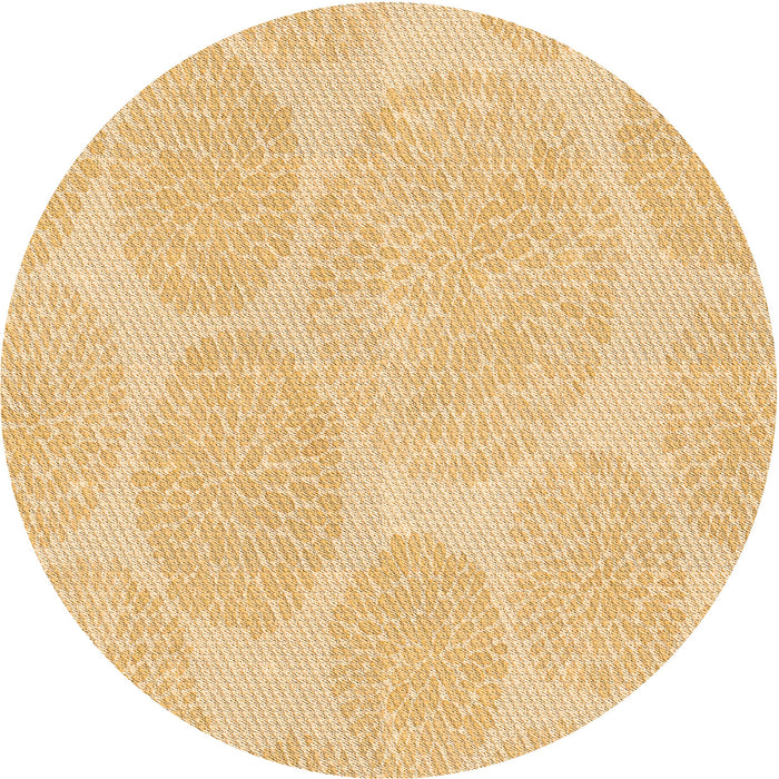 Square Patterned Yellow Rug, pat1072org