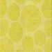 Round Patterned Yellow Rug, pat1072yw