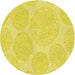 Square Machine Washable Transitional Yellow Rug in a Living Room, wshpat1072yw