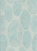 Machine Washable Transitional Pale Blue Lily Blue Rug, wshpat1072