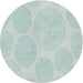 Sideview of Patterned Pale Blue Novelty Rug, pat1072