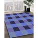 Machine Washable Transitional Blue Rug in a Family Room, wshpat1073blu