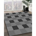 Machine Washable Transitional Gunmetal Gray Rug in a Family Room, wshpat1073gry