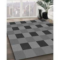 Patterned Gunmetal Gray Rug, pat1073gry