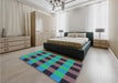 Patterned Purple Rug in a Bedroom, pat1073lblu