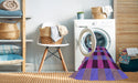 Machine Washable Transitional Medium Purple Rug in a Washing Machine, wshpat1073pur