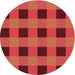 Square Patterned Red Rug, pat1073rd