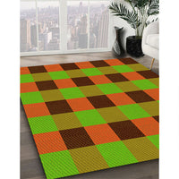 Patterned Pistachio Green Rug, pat1073yw